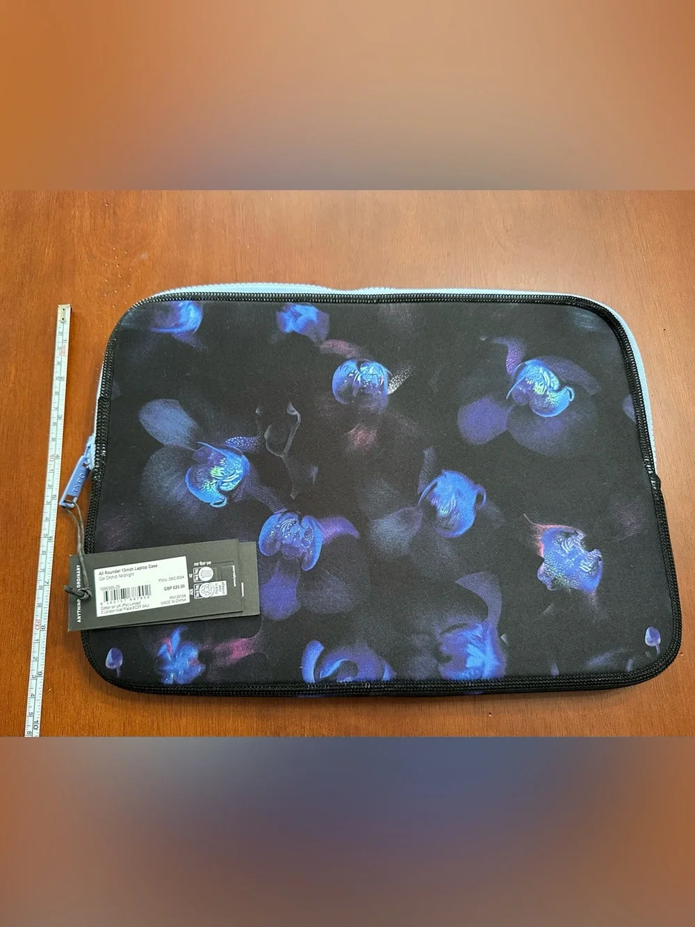 Typo Black with Orchid Design 13” Laptop Case